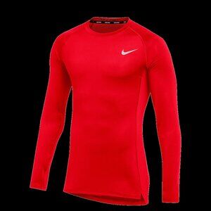 Nike Red Long-Sleeve Compression Shirt